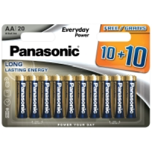 Panasonic AA Batteries 10 + 10 Free