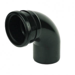 Wickes  FloPlast 110mm Soil Pipe Bend Socket/Spigot 92.5° - Black