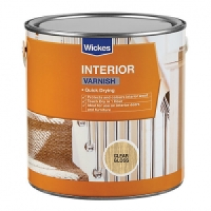 Wickes Quick Drying Interior Varnish - Clear Gloss 2.5L £25.00