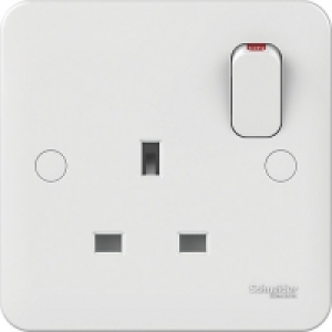 Lisse 1 Gang 13A Double Pole Switched Socket - White £2.12