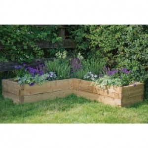 Wickes  Forest Garden Caledonian Corner Raised Bed - 1.3m x 1.3m