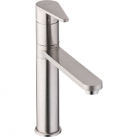 Wickes  Abode Prime Single Lever Sink Tap - Brushed Nickel