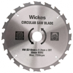 Wickes 20 Teeth Circular Saw Blade - 210mm x 30mm £15.00