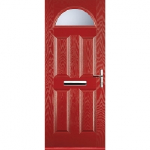 Euramax 4 Panel 1 Arch Left Hand Red Composite Door - 920 x  £670.00