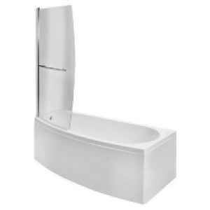 Wickes Left Hand Space Saver Shower Bath - 1690 x 690mm £232.00