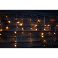 Homebase Plastic/copper/iron 240 LED Timer Icicle String Christmas Lights - Warm White