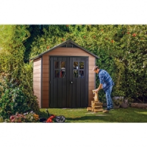 Wickes  Keter Newton 7 x 7ft Double Door Outdoor Apex Plastic Garden