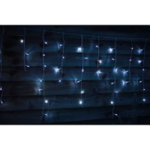 Plastic/copper/iron 240 LED Timer Icicle String Christmas Lights - Bright White