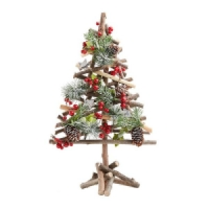 Natural Material/plastic Red Berry and Willow Twig Tree Christmas Decoration - 50cm
