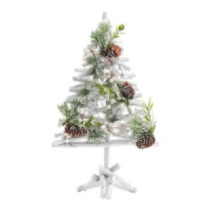 Natural Material/plastic White Berry and Willow Twig Tree Christmas Decoration - 50cm