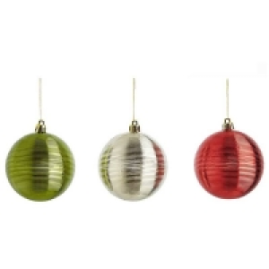 Deco Luxe Shatterproof Christmas Tree Baubles - 9 Pack £3.75