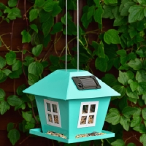 Solar Bird Feeder - Teal