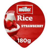 Iceland  Muller Rice Strawberry Low Fat Pudding Desserts 180g