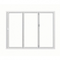 Wickes  Jci Aluminium Bi-fold Door Set White Left Opening 2090 x 239