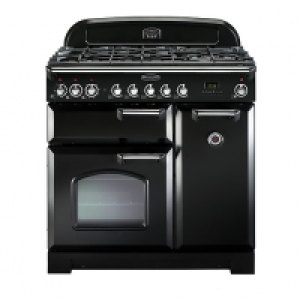 Rangemaster Classic Deluxe 90cm Dual Fuel Range Cooker - Bla