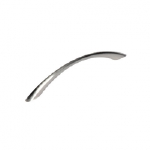 Wickes  Wickes Tapered Bow Door Handle - Brushed Nickel 160mm Pack o