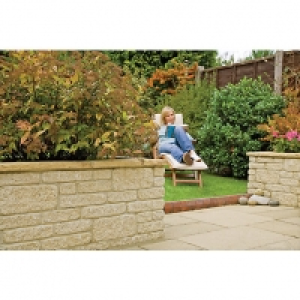 Wickes  Marshalls Marshalite Walling - Buff 300 x 100 x 65mm Pack of