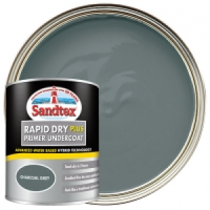 Wickes  Sandtex Rapid Dry Plus Primer Undercoat Paint - Charcoal 750