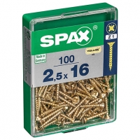 Wickes  Spax Pz Countersunk Yellox Screws - 2.5x16mm Pack Of 100