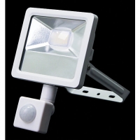 Wickes  Wickes Aluminium PIR Sensor Floodlight IP44 White 1000 Lumen