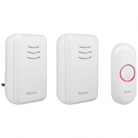 Wickes  Byron 150m Twin Portable/Plug-in Wireless Doorbell set