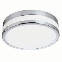 Wickes  Eglo Palermo LED Chrome & White Glass Bathroom Round Ceiling