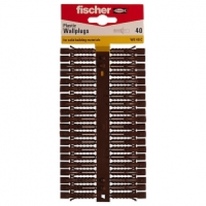 Fischer Brown Plastic Wall Plugs - 7mm Pack Of 40 £1.75
