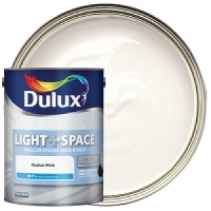 Dulux Light + Space Matt Emulsion Paint - Absolute White - 5 £32.00