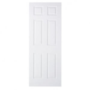 Wickes  Wickes Woburn White Grained Moulded 6 Panel Internal Door - 