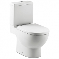 Wickes  Meridian Easy Clean Close Coupled Open Back Toilet Pan, Cist