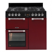 Wickes  Leisure Cookmaster 90cm Dual Fuel Range Cooker - Red