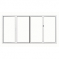 Wickes  Jci Aluminium Bi-fold Door Set White Right Opening 2090 x 35