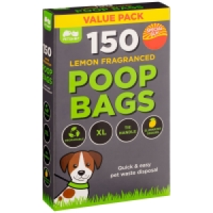Lemon Fragranced Poop Bags 150pk