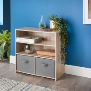 Lokken Bookcase & Baskets - Oak