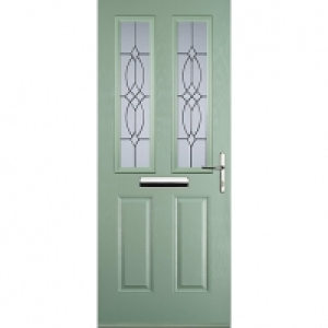 Wickes  Euramax 2 Panel 2 Square Left Hand Chartwell Green Composite