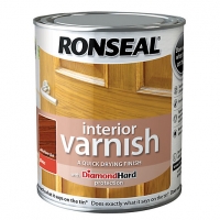 Wickes  Ronseal Interior Varnish - Gloss Medium Oak 750ml