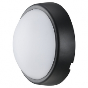 Wickes  Luceco Eco Mini Round Bulkhead IP54 Supplied Black & White T