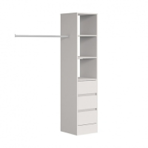 Wickes  Spacepro Wardrobe Storage Kit Tower Unit with 3 Drawers Cash