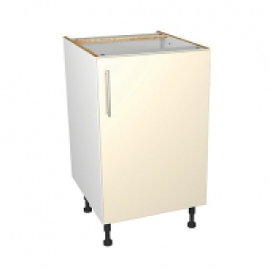 Wickes  Wickes Orlando Cream Gloss Slab Base Unit - 500mm