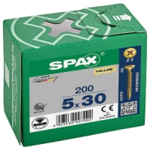 Spax Pz Countersunk Yellox Screws - 5x30mm Pack Of 200 £8.75