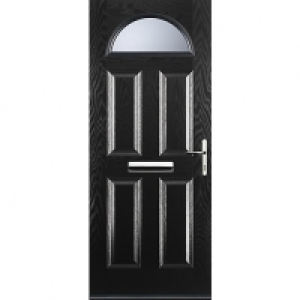 Euramax 4 Panel 1 Arch Left Hand Black Composite Door - 880  £670.00
