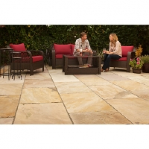 Wickes  Marshalls Indian Sandstone Textured Buff Multi Paving Slab 2