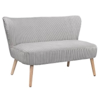 Homebase Self Assembly Required Jerry Jumbo Cord Cocktail Sofa - Grey