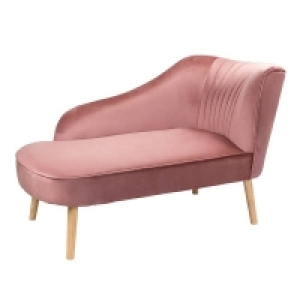 Lara Luxury Velvet Chaise Longue - Rose £156.00