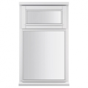 White Double Glazed Timber Casement Window - 2-Lite Top Hung £290.00