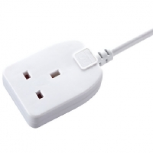 Masterplug Single Socket Extension Lead - White 10m 13A £13.50