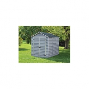 Palram - Canopia 6 x 8ft Large Double Door Plastic Apex Shed