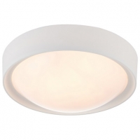 Wickes  Saxby IP44 Nova Bathroom LED Ceiling Flush Light - Gloss Whi