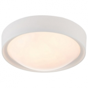 Saxby IP44 Nova Bathroom LED Ceiling Flush Light - Gloss Whi