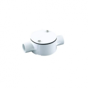 Wickes  Wickes 2 Way Conduit Through Box - White 20mm